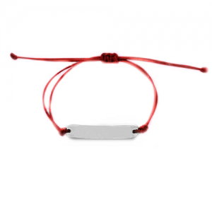 Bratara stil Kabbalah cu charm din argint 925 cu placuta si snur rosu - Be Spiritual [0]